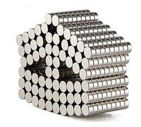 DIYMAG Lot de 200 aimants de réfrigérateur en nickel brossé de qualité supérieure, aimants de bureau, argent, 6 x 3 mm