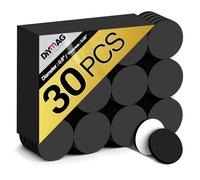 DIYMAG Lot de 30 aimants ronds avec dos adhésif, feuilles magnétiques flexibles avec adhésifs, faciles à décoller et à coller, points magnétiques pour travaux manuels