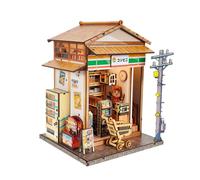 Diymnhaus - Kit de construction de bibliothèque en bois japonais - Kit d'assemblage pour adulte - Kit de construction de maison de poupée miniature - Puzzle en bois - Cadeau créatif pour adultes