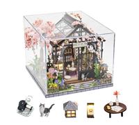 Diymnhaus - Kit de maison de poupée miniature à faire soi-même - Serre de cerisier en fleurs de cerisier de style japonais - Modèle architectural pour adulte - Kit de montage artisanal en bois