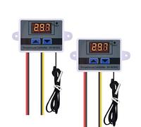 Diymore 2PCS Contrôleur de Température Numérique AC 110V-220V ,Thermostat W3001 Module de Contrôle de Température avec Capteur étanche