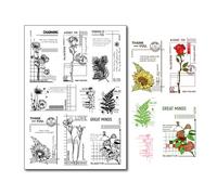 DIYology Tampons transparents en silicone transparent de style vintage pour la fabrication de cartes ou d'albums photo, loisirs créatifs, 29,7 x 21 cm