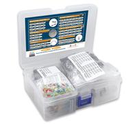 DIYoung 1390pcs Kit de Composants électroniques avec Diodes LED, Résistance de Couche Métallique, Boîtier de Condensateur électrolytique, Diodes, Condensateurs en Céramique, Transistors