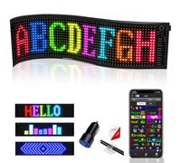 DIYOYOTM Panneau Led, 47.5 X 12cm Flexible Panneau Affichage LED, Plaque Lumineuse Camion Personnalisé, LED Programmable, Enseigne Lumineuse Pour DéCoration Mural, IdéE Cadeau, Bluetooth USB 5V