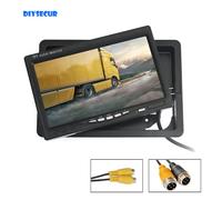 DIYSECUR - moniteur de voiture avec signal CVBS, écran LCD TFT de 7 pouces, entrée vidéo RCA à 4 broches pour caméra de recul, caméra de surveillance TFT LCD RCA