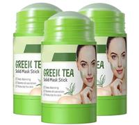Diystar Masque Argile Verte,Masque Point Noir Visage,Masques Stick Au Thé Vert,Masques Visage Purifiant à L'argile Verte, Nettoyage Profond,Contrôle Du Sébum Hydratation,Pour Tous Types De Peau (3PC)