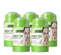 Diystar Masque Argile Verte,Masque Point Noir Visage,Masques Stick Au Thé Vert,Masques Visage Purifiant à L'argile Verte, Nettoyage Profond,Contrôle Du Sébum Hydratation,Pour Tous Types De Peau (5PC)