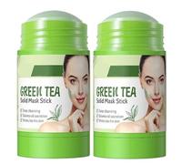 Diystar Masque Argile Verte, Masque Stick Au Thé Vert, Masques Visage Purifiant à L'argile Verte, Nettoyage Profond, ContrôLe Du Sébum Hydratation, Pour Tous Types De Peau (2PC)