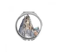 DIYthinker cathédrale de cologne à cologne allemagne miroir rond maquillage de poche à la main portable 2,6 pouces x 2,4 pouces x 0,3 pouce Multicolore