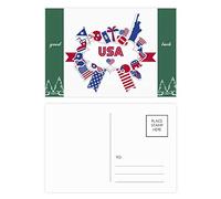 DIYthinker Drapeau Etats-Unis Independence Day Celebration Bonne chance cartes postales carte postale Set 20pcs latéraux 5,7 pouces x 3,8 pouces Multicolor 5.7 pouces x 3.8 pouces Multicolore