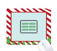 DIYthinker Mahjong Tapis de Souris en Bambou 6 Carreaux Motif Canne Bonbon en Caoutchouc Tapis de Noël