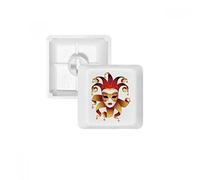 DIYthinker Masque mystérieux Joyeux Carnaval de Venise PBT Keycaps pour Clavier mécanique Blanc OEM Marquage Non Imprimer R1