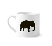 DIYthinker Noir Elephant Animal Mignon Représentation Mini Tasse à café en céramique poterie Blanche Tasse avec poignée 6 oz Cadeau Multicolor
