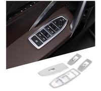 DIYUCAR Panneau de couverture de cadre de levier de fenêtre de voiture en plastique ABS pour B-M-W X1 U11 2023-2024 Accessoires intérieurs (Argent)