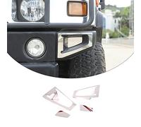 DIYUCAR Pare-chocs avant de voiture en acier inoxydable - Décoration des deux côtés - Cadre de protection pour Hummer H2 2003-2007