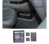 DIYUCAR Plateau de rangement pour console centrale inférieure de voiture en ABS noir pour Mustang Mach-E 2021-2022
