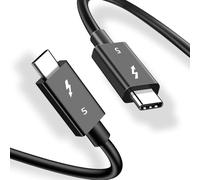 Diyuna Câble Thunderbolt 5 80 Gbit/s - Compatible avec Thunderbolt 5/4/3, PD 240 W Charge Rapide, Prend en Charge 16K@60 Hz, 8K@60 Hz, 4K@240 Hz, Idéal pour MacBook, Laptop, eGPU, SSD, Dock (1 m)