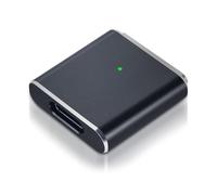 Diyuna USB C vers Mag-S 3 Adaptateur Magnétique 100W, Convertisseur Type C Femelle vers Mag-S 3 T-Head, Charge Rapide PD Compatible avec pour MacBook Pro/Air M1 M2 M3 M4 (14"/16") Argent