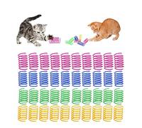 Diyxisk 40 Pcs Jouets pour Chats à Ressort Convenient au Chat et Chaton, en Spirale Plastique Jouet, Chat, Jouet Est Un Bon Cadeau Votre (4 Couleur)