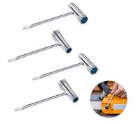 Diyxisk Clé à Bougie, 4 Pièces Clés à Bougie, Multifonctionnel Douille Bougie, 13x19mm Cle Bougie, Convient aux Tronçonneuses éLectriques, Tondeuses à Gazon et Scies à Essence