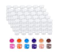 Diyxisk Mini Pots de Peinture Vides120 Pcs Connectez La Tasse de Peinture avec Le Couvercle 3ml La Boîte de Rangement pour La Peinture Acrylique Conteneur de Rangement