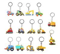 Diyxisk Porte Clef, 14 Pièces Tracteur Lot Porte Clé, IntéRessant Keychain, Lot Cadeau Anniversaire Enfant, C'est un Cadeau pour les Amis, la Famille, les Passionnés de Tracteurs