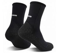 Dizokizo Chaussettes en néoprène, 3mm Plage de sable Volleyball Chaussettes d'eau thermiques Anti-dérapantes Plongée & Natation Chaussette pour femmes hommes Snorkeling Surf Kayak (XL)