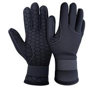 Dizokizo Gants d'eau en Néoprène, 3mm Gants de Plongée Chauds à Cinq Doigts avec Sangle de Poignet Réglable pour Plongée sous-Marine, Snorkeling, Surf, Kayak (L)