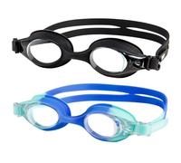 Dizokizo Lot de 2 Lunettes de Natation pour Enfants - Anti-Buée et Protection UV - Étanche - Vision Claire - Facile à régler - Unisexe - Adolescents - Garçons et filles de 3 à 16 ans