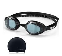 Dizokizo Lunettes de Natation Bonnet de Bain,Sans Fuite, Lunettes de plongée Anti buée, Protection UV, Lunettes de Piscine pour Adulte Homme Femme