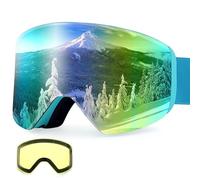 Dizokizo Lunettes de Ski Goggles Masque Snowboard Lunettes Motocross Masque pour Homme Femme Lentille Antibuée