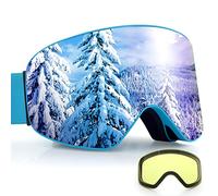 Dizokizo Lunettes de Ski Goggles Masque Snowboard Lunettes Motocross Masque pour Homme Femme Lentille Antibuée