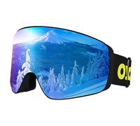 Dizokizo Lunettes de Ski Magnétiques Cylindriques Remplaçables Lunettes de Ski Spéciales pour Hommes et Femmes SNOW-6102