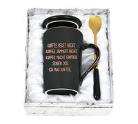 Diztoud Tasse à café, cadeau, tasse humoristique avec inscription en allemand « Ne pas parler », le café ne gêne pas, le café fait tout simplement son travail