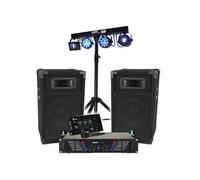 DJ-300 Pack sonorisation + Portique + 4 effets lumière DMX EUPHORIA
