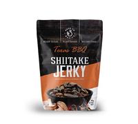 DJ & A Shiitake Jerky Texas BBQ Saveur végétalienne Jerky sain prêt à manger, sans MSG, sans OGM, lot de 4 x 60 g