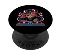 DJ Animal Écoute Musique Sauvage Création PopSockets PopGrip Adhésif