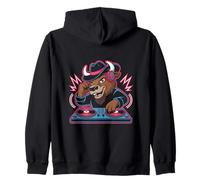 DJ Animal Écoute Musique Sauvage Création Sweat à Capuche
