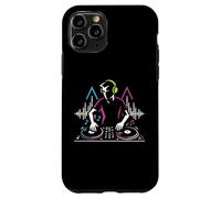 DJ at Turntables Electronic Music EDM Party Clubbing Graphic Coque pour iPhone 11 Pro