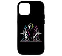 DJ at Turntables Electronic Music EDM Party Clubbing Graphic Coque pour iPhone 12/12 Pro