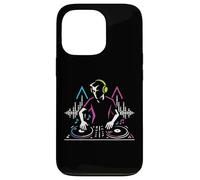 DJ at Turntables Electronic Music EDM Party Clubbing Graphic Coque pour iPhone 13 Pro