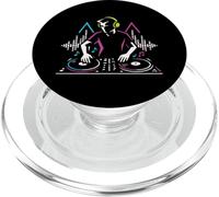 DJ at Turntables Electronic Music EDM Party Clubbing Graphic PopSockets PopGrip pour MagSafe