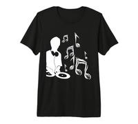 DJ avec Tourne-Disque et partitions de Musique, écouter de la Musique de fête T-Shirt Haut de Gamme