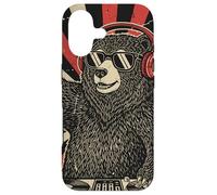 DJ Bear Casque Platine rétro Amateur de Musique Coque pour iPhone 17
