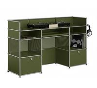 DJ bureau Cabine de debout 175 cm de large USM Haller vert olive - USM LOOK BOOK Media 66 36