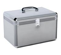 Mallette à CD MediaRange BOX75 200 CDs/DVDs/disques Blu-ray aluminium argent (l x H x P) 301 x 180