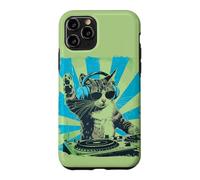 DJ Cat Disco Funny Sound Tech Headphone Techno Music Coque pour iPhone 11 Pro