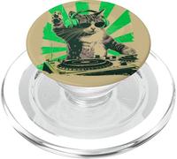 DJ Cat Disco Funny Sound Tech Headphone Techno Music PopSockets PopGrip pour MagSafe