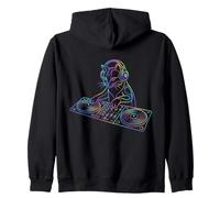 DJ Cat EDM Techno House Music Funny Cat Lover Sweat à Capuche