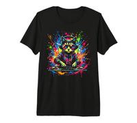 DJ Cat Rave EDM Kitty avec Casque et Platine T-Shirt Haut de Gamme